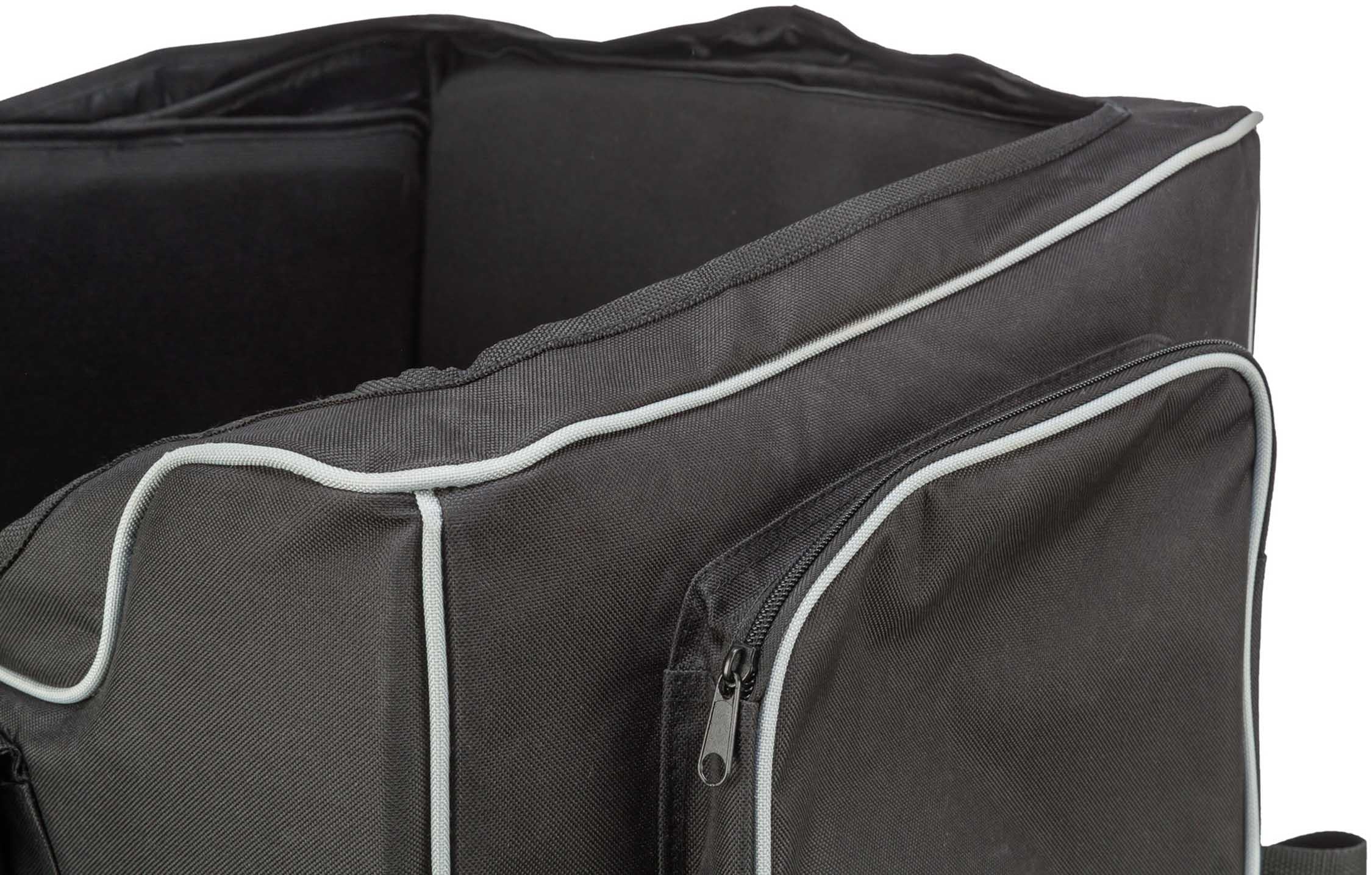 Bilsäte, Midi, 56 × 37 × 36 cm, svart/grå