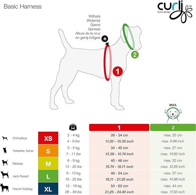 Curli Basic harness Air-mesh Svart
