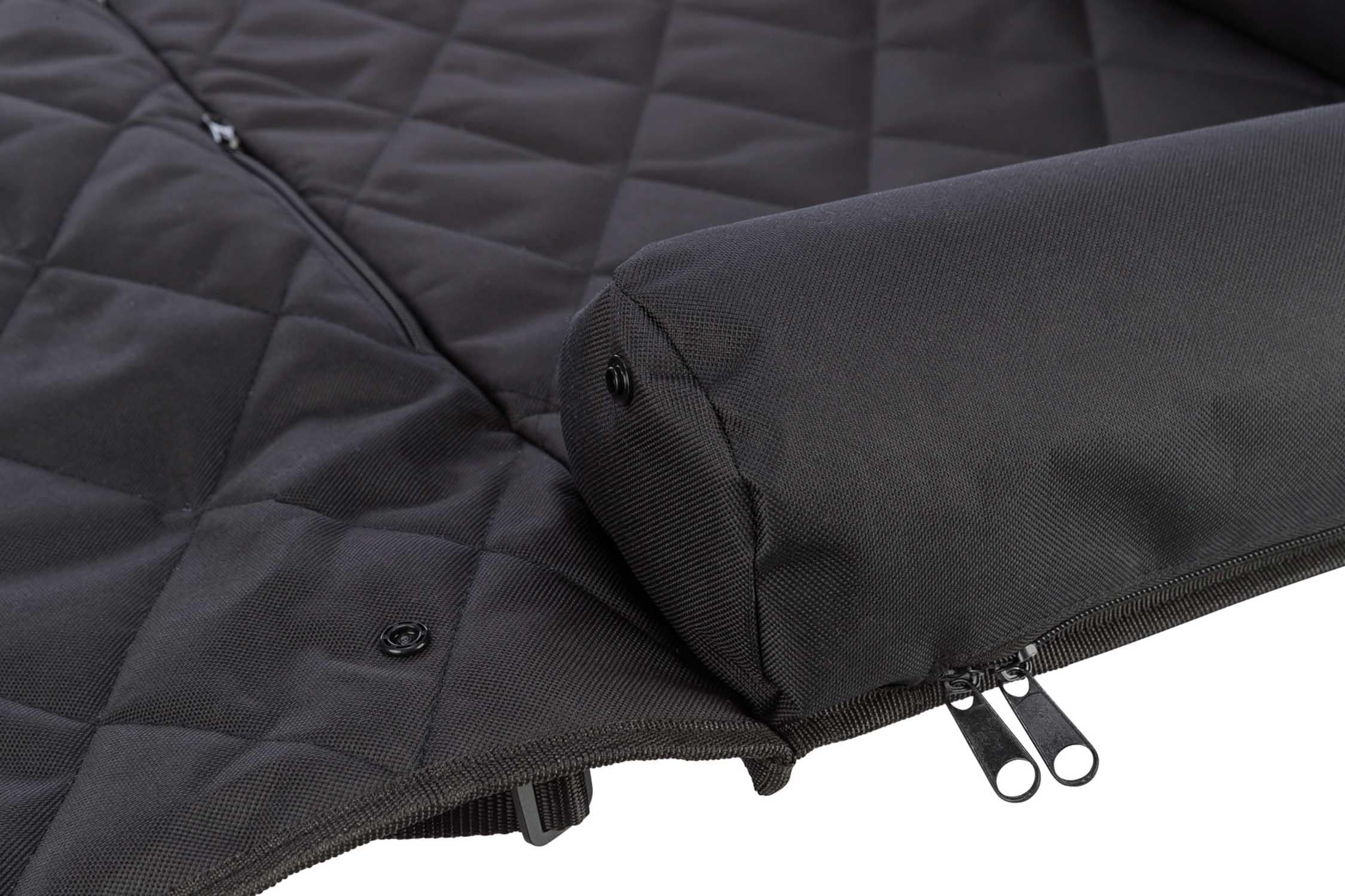 Bilsäte dyna, dubbelt, 95 × 10 × 50 cm, svart