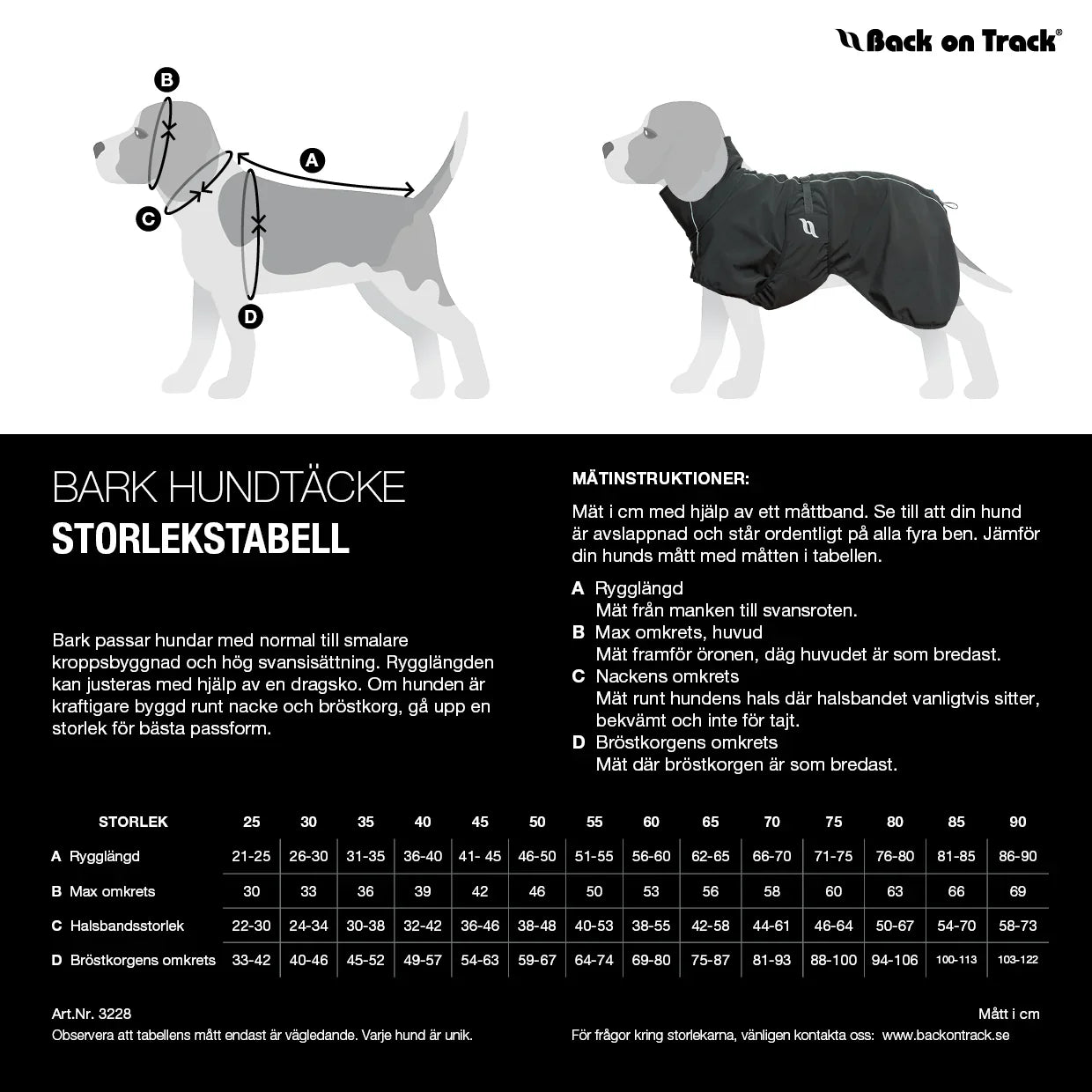 Back on track Bark Hundtäcke Svart