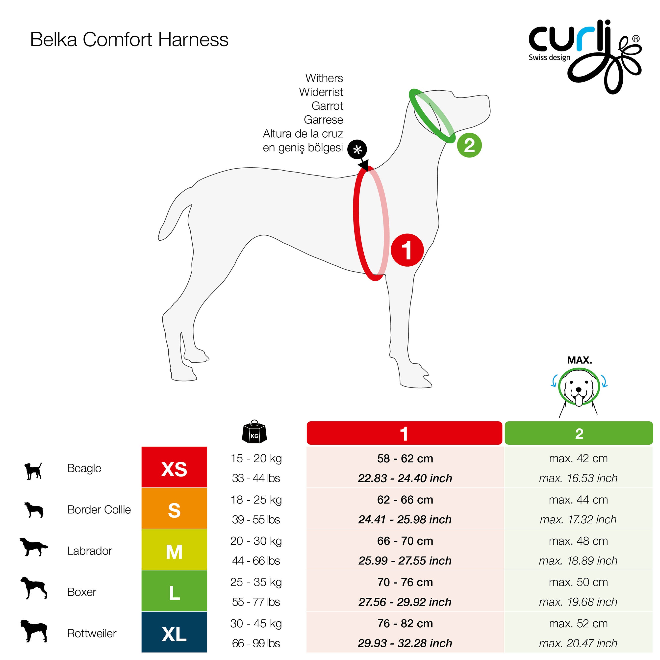 Curli Magnetic Belka Comfort sele Svart