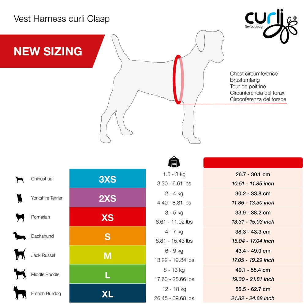 Curli Vest sele Clasp Air-Mesh Fuchsia