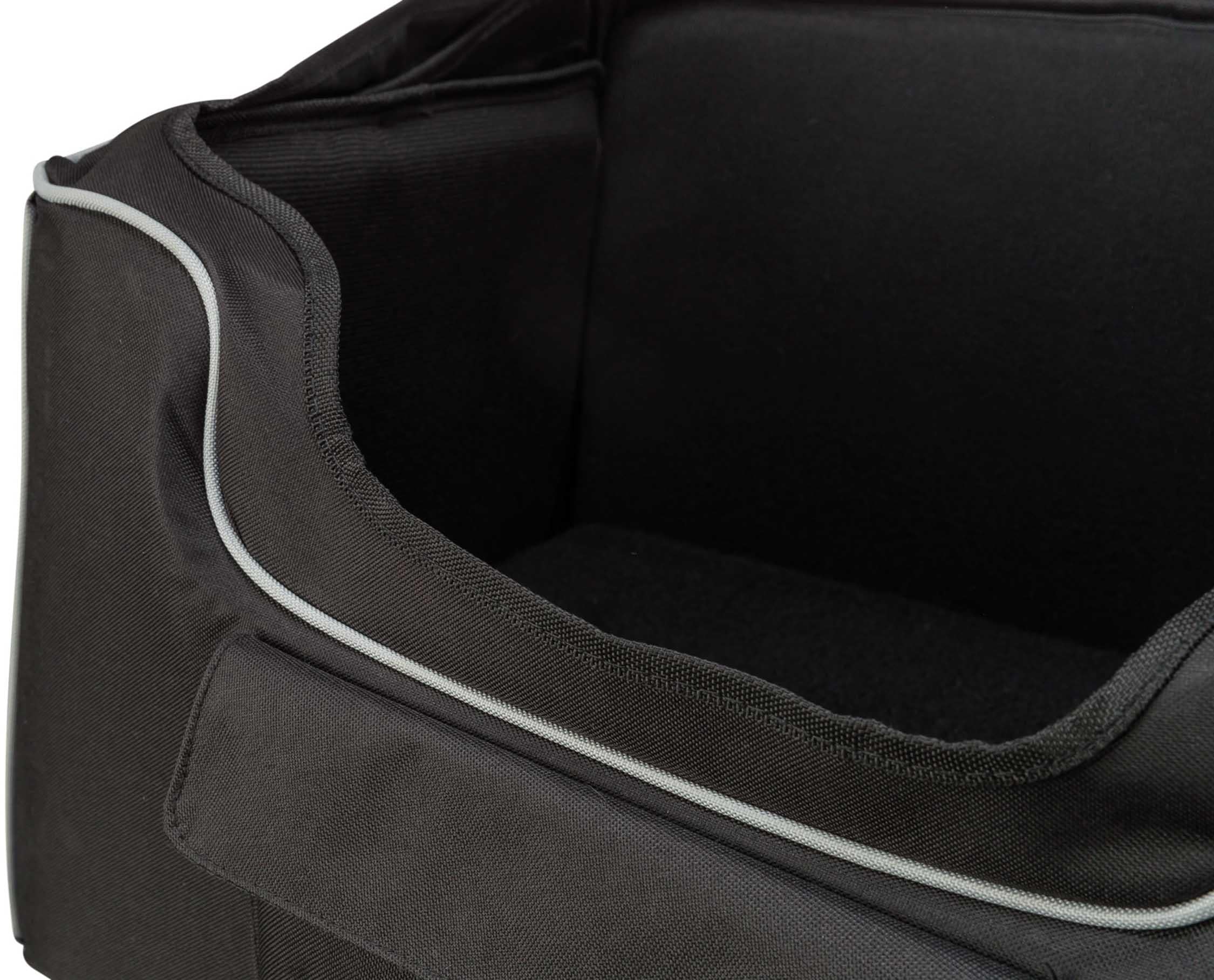 Bilsäte, Midi, 56 × 37 × 36 cm, svart/grå