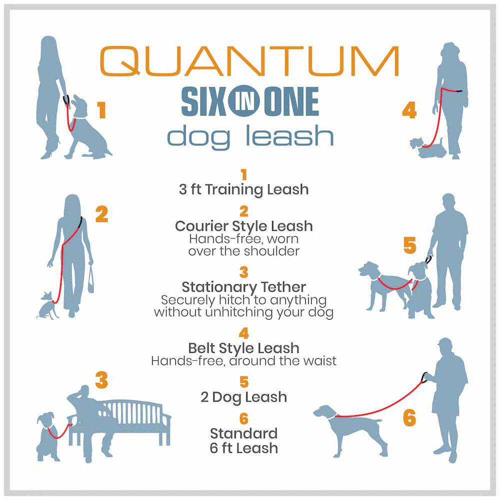 Kurgo Reflect&protect Quantum Leash Barn Coastal Blue